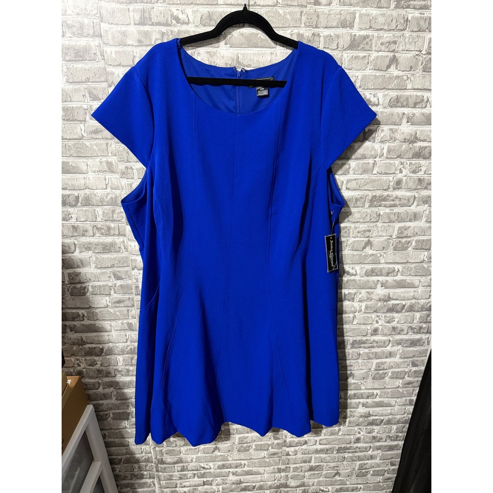 Jessica Howard Woman Royal Blue Fit and Flare Cap Sleeve Dress 24W JH8W5454